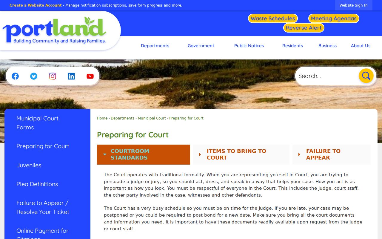 Portland court records preparation instructions